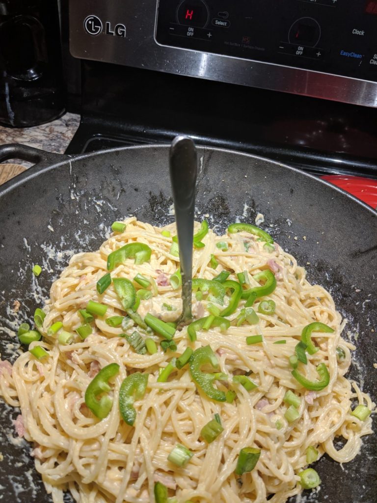 Jalapeno Popper Spaghetti » RecipeCollage.com » September 15, 2025