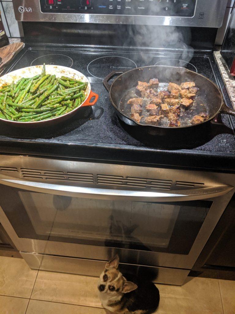 Steak bites & Szchewan Beans » RecipeCollage.com » September 15, 2025