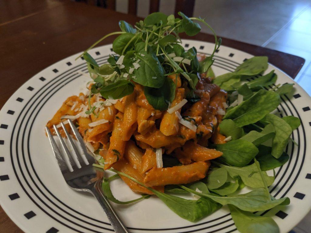 Vodka Penne with Micro Greens » RecipeCollage.com » September 17, 2025
