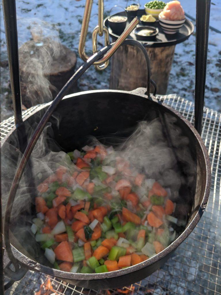 Chicken Barley on the open Fire! » RecipeCollage.com » September 18, 2025