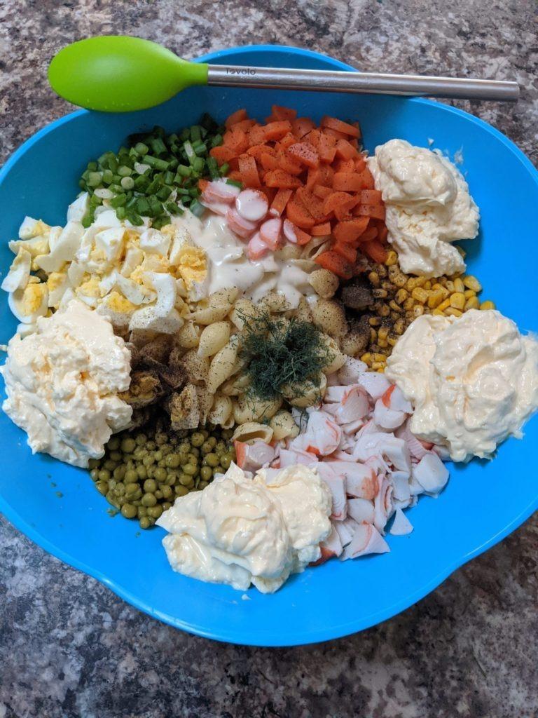 Crab & Corn Pasta Salad » RecipeCollage.com » September 19, 2025