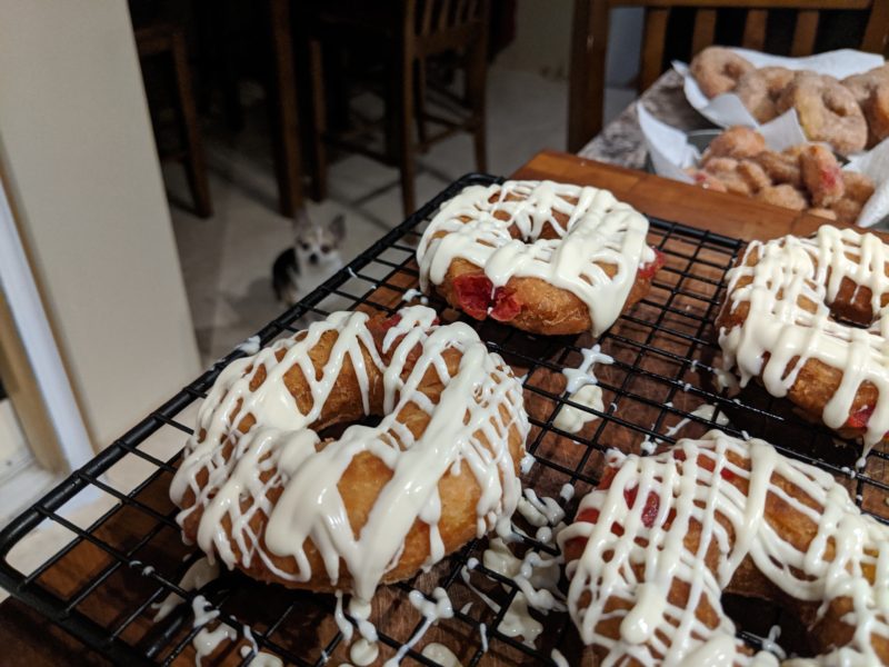 Pineapple Cherry Donuts » RecipeCollage.com » September 15, 2025