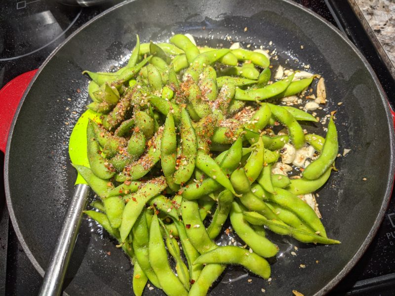 Garlic Chili Edamame » RecipeCollage.com » September 15, 2025